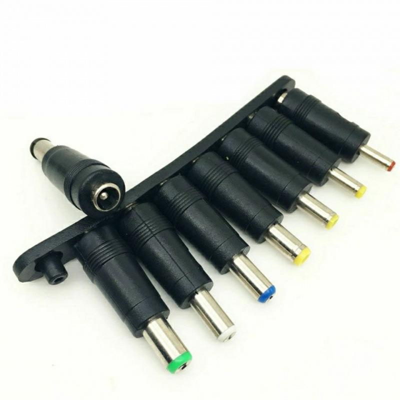 8-Piece DC Converter Set for Laptops - 5.5x2.1mm Plug Adapter