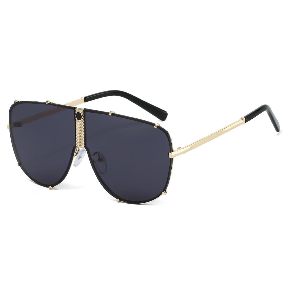 Classic Aviator Sunglasses Unisex Retro Large Frame Punk Style Luxury Brand Designer Outdoor Metal Popular Sun Glasses Uv400