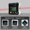 Digital Laser Angle Finder Protractor Tool, 4×90° High Accuracy Measuring Tool Large Led Display Magnetic Base, USB Rechargeable