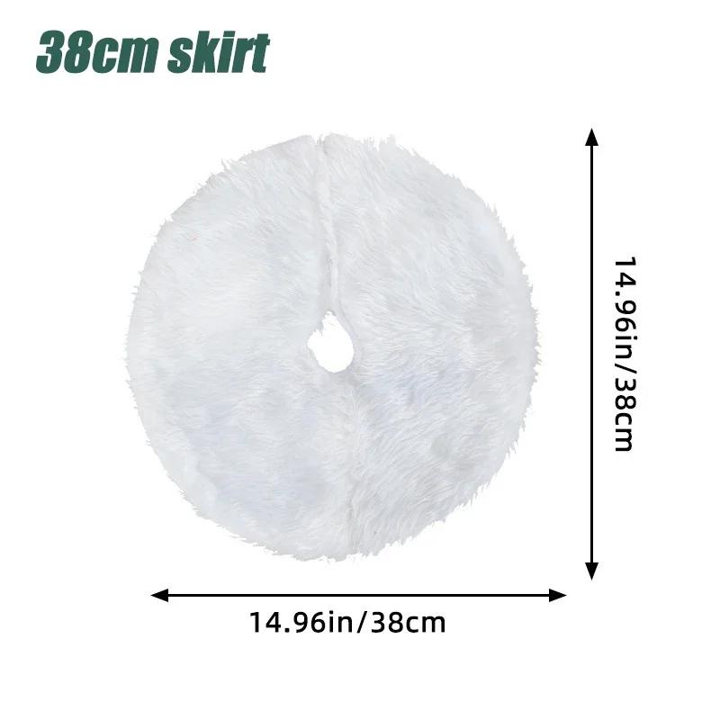 Mini Christmas Tree Skirt Christmas Tree Carpet Mat Cover Navid Snowflakes Tree Skirt Red and White Christmas Tree Decoration