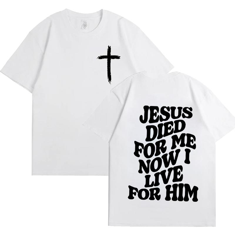 T-shirt da donna con stampa di lettere "Living Proof of A Loving God" Abbigliamento cristiano ispiratore Manica O-collo Vestiti estetici