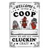 Vintage Chicken Coop Funny Sign, Farm Fresh Eggs Rustic Decor Plaque