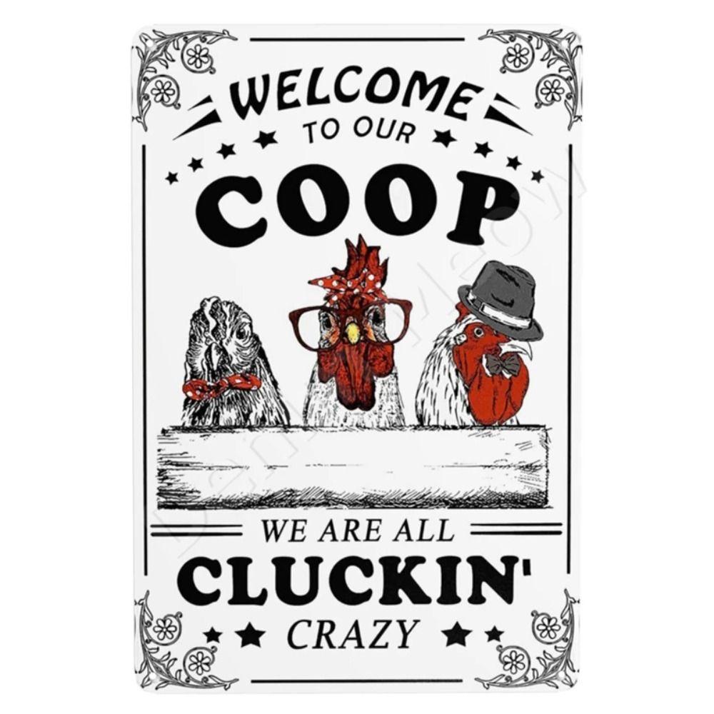 Vintage Chicken Coop Funny Sign, Farm Fresh Eggs Rustic Decor Plaque
