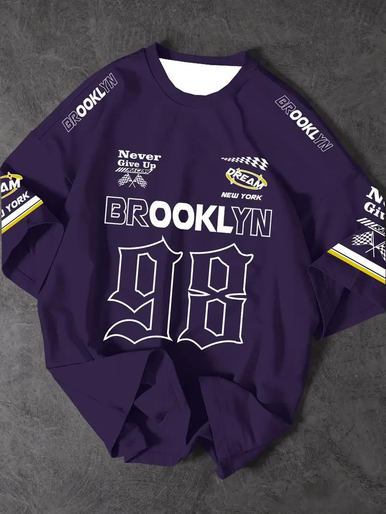 Męska koszulka sportowa Brooklyn 23 nadruk krótki rękaw T-shirt letni graficzny T-shirty plus size damska koszulka sportowa topy