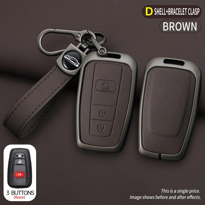 Car Key Case For Toyota Prius Camry Corolla C-Hr Chr Rav4 Prado Izoa Levin Avalon Zinc Shell Cover