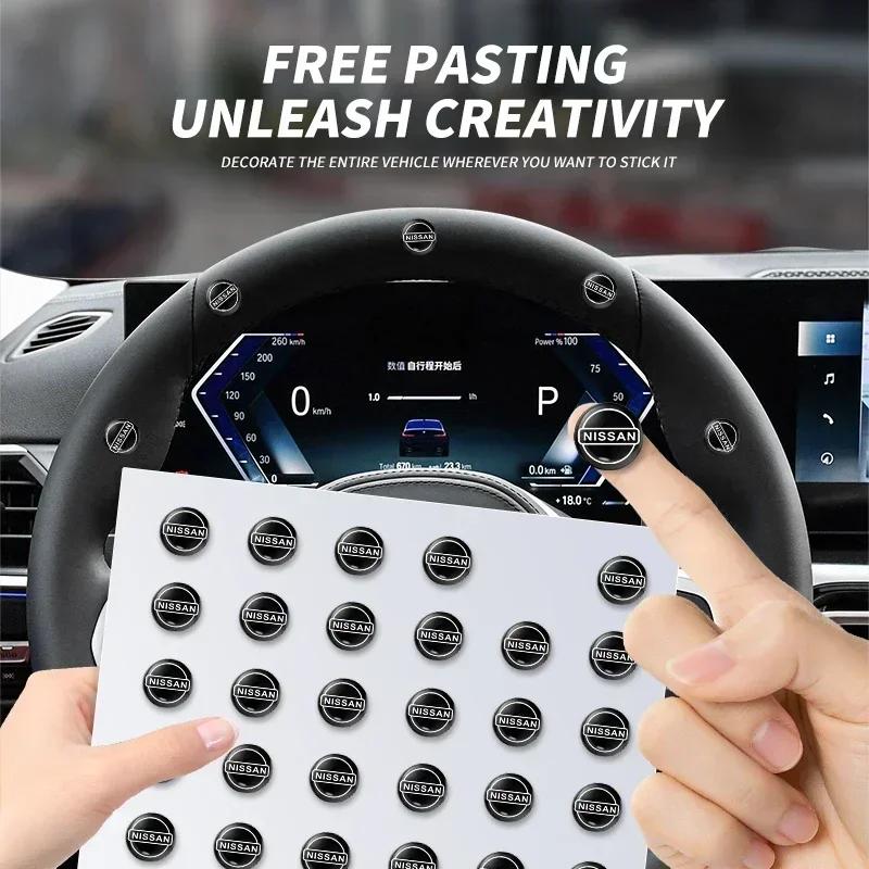 2025 Hot 2/5/10Pcs Car Door Keyhole Sticker Auto Lock Decoration Protection Decal For Nissan Nismo Micra Qashqai Altima Maxima S