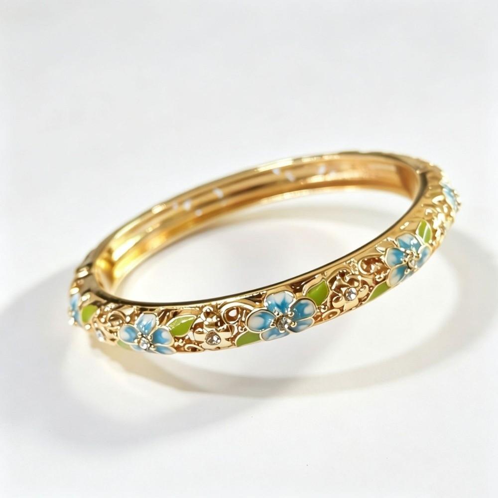 Traditional Vintage Cloisonne Bangle Colorful Women's Hand Bracelet Enamel Bangle  Gift