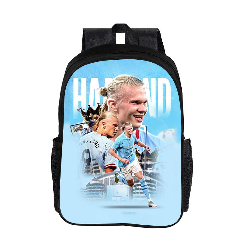 Haaland Schulrucksack Fußballstar Rucksack Kinder Buchertasche Rucksack Mode Schultasche Fußball Sportrucksack Kindergeschenk