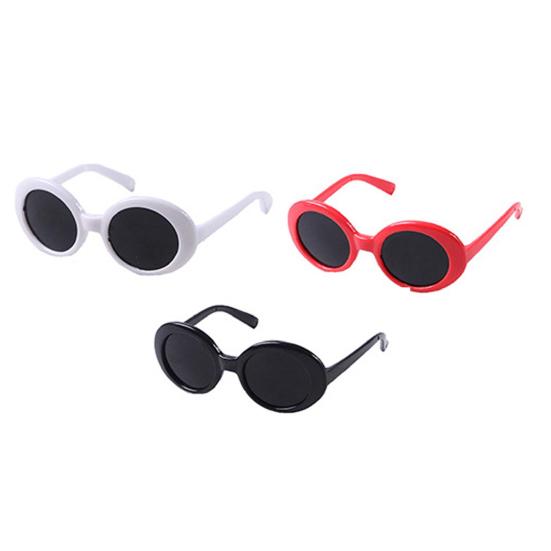 3Pcs Retro Cat Glasses Lightweight Oval Frame Pet Sunglasses Stylish Pet Shades for Cats Small Dogs Photo Prop