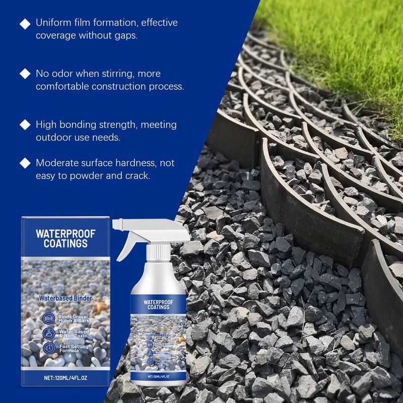 120ml Kiesbinder Mulchkleber Für Steine Landschaftsgestaltung Versiegelung Klebstoff Stabilisator Wasserdicht Schnelltrocknend Spray Für Außenbereich Garten