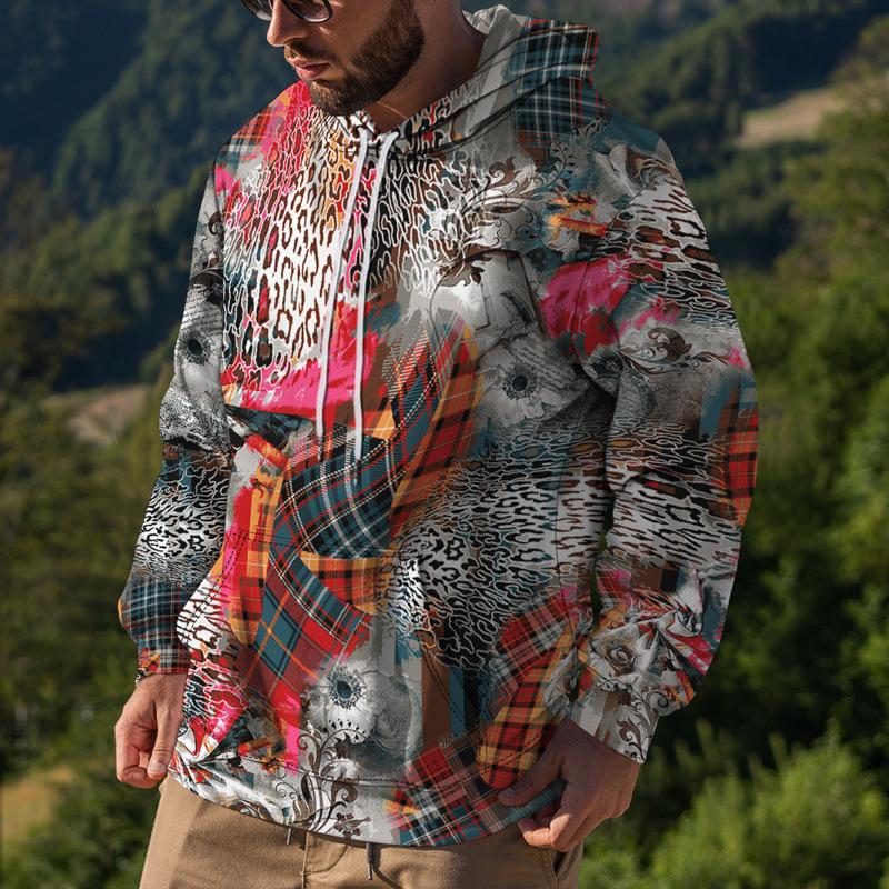 

Осенняя новая мужская тонкая толстовка с многоцветным принтом Red Square, повседневная, удобная толстовка с 3D цифровой печатью для мужчин и женщин, бейсбольная форма для пар XS красный