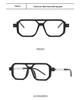 Trendy European & American Thick Frame Double Beam Square Sunglasses for Men & Women