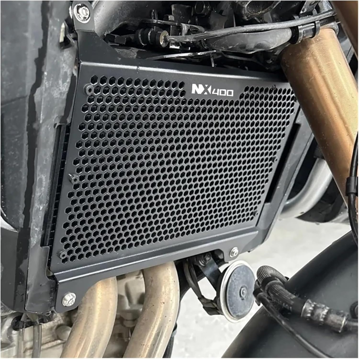 

Motorcycle Accessories Radiator Grille Guard Cover Water Tank Cools Protector Compatible with NX400 NX500 NX 500 NX 400 2023 2024 2025(Color:NX500) 5