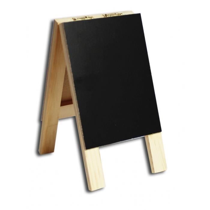 Double-sided Slate Easel - SURDISCOUNT - 8.5 X 15.5 Cm - Black - Unisex - Adult