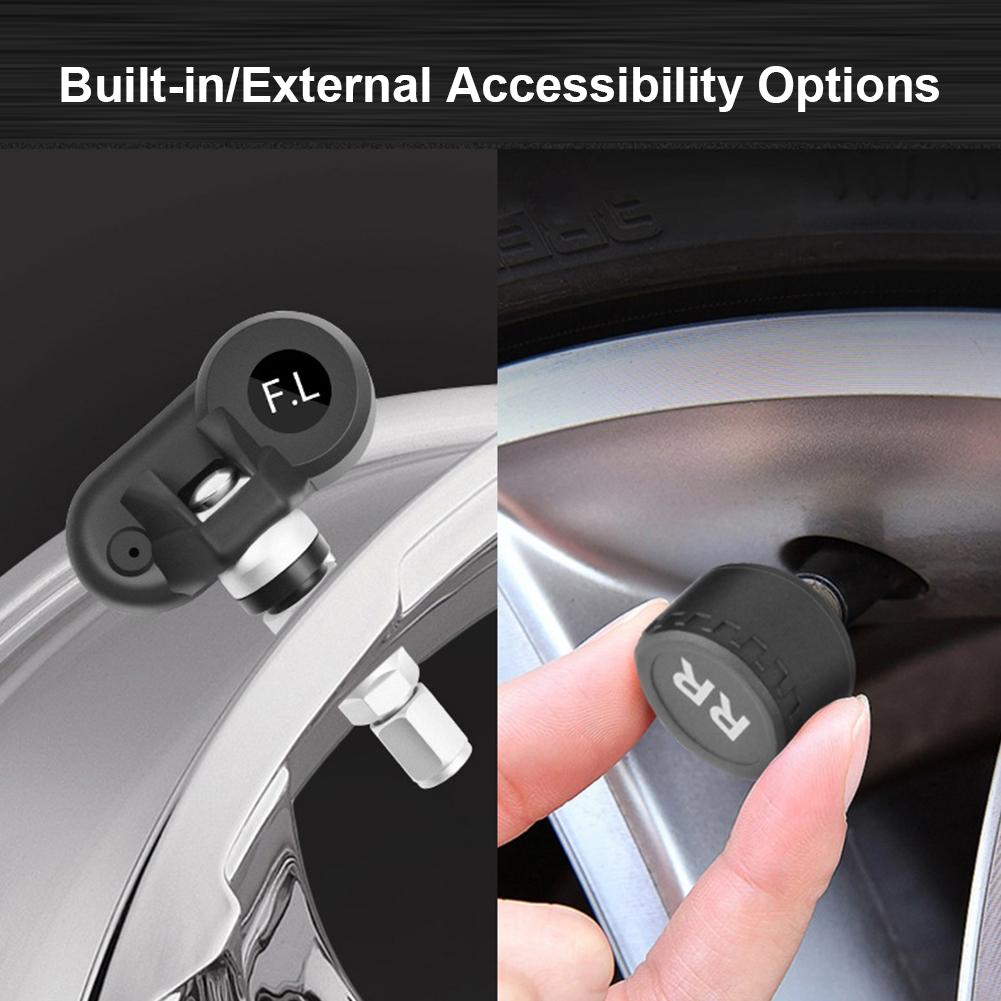 Tire Pressure Monitoring System 4 Sensors Tire Pressure Monitor System Universal TPMS for Car Sedan SUV