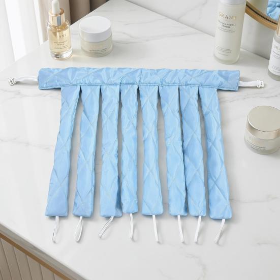 No Heat Hair Curling Rod Headband with Adjustable Strap Eight Claw Overnight Sleeping Hair Curler Soft Long Hair Curls Roller Styling Tool