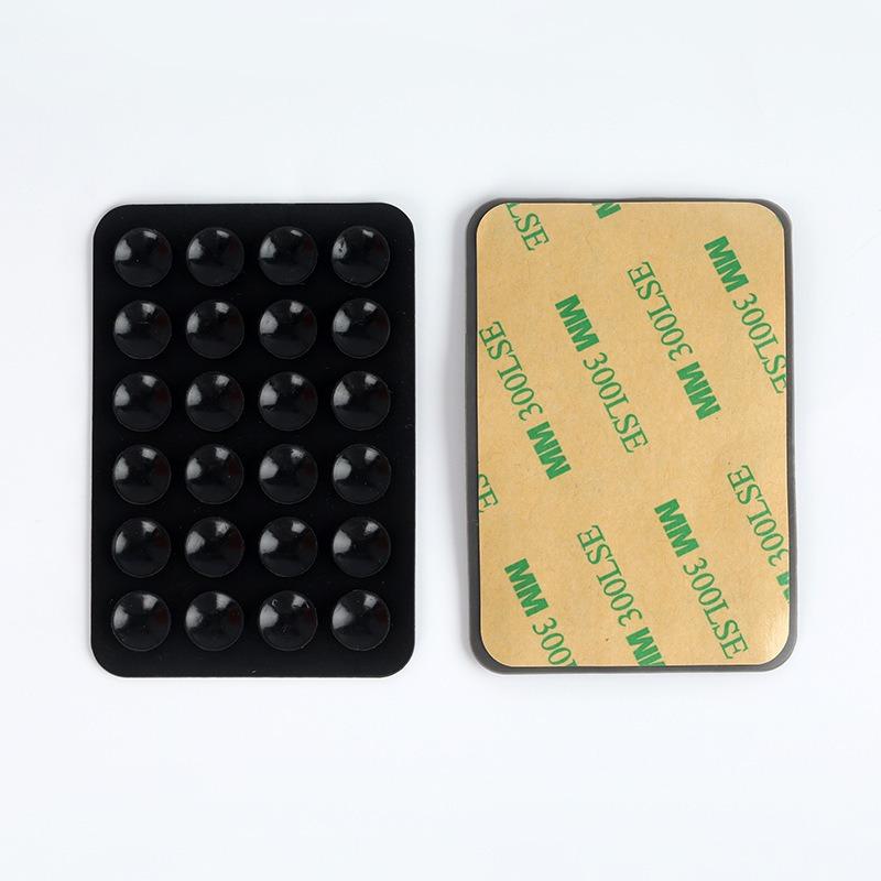 The New 24-piece Silicone Double-sided Suction Cup Is Suitable for Square Mobile Phone Back Sticker Stands