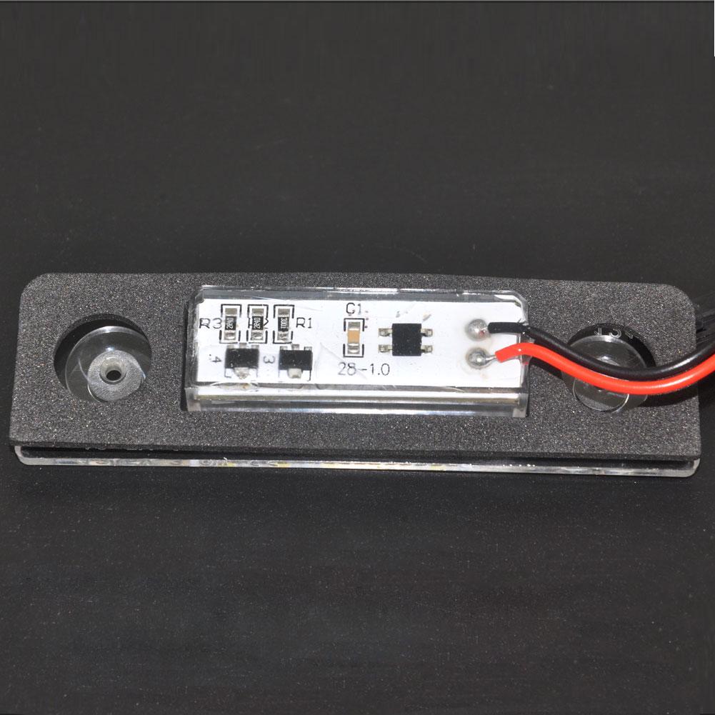 2X Car White Canbus Flawless LED License Plate Light for Skoda