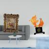 Hand Carved Floral Photo Sculpture Resin Ornament Crafts Antique Picture Holder Tabletop Wall