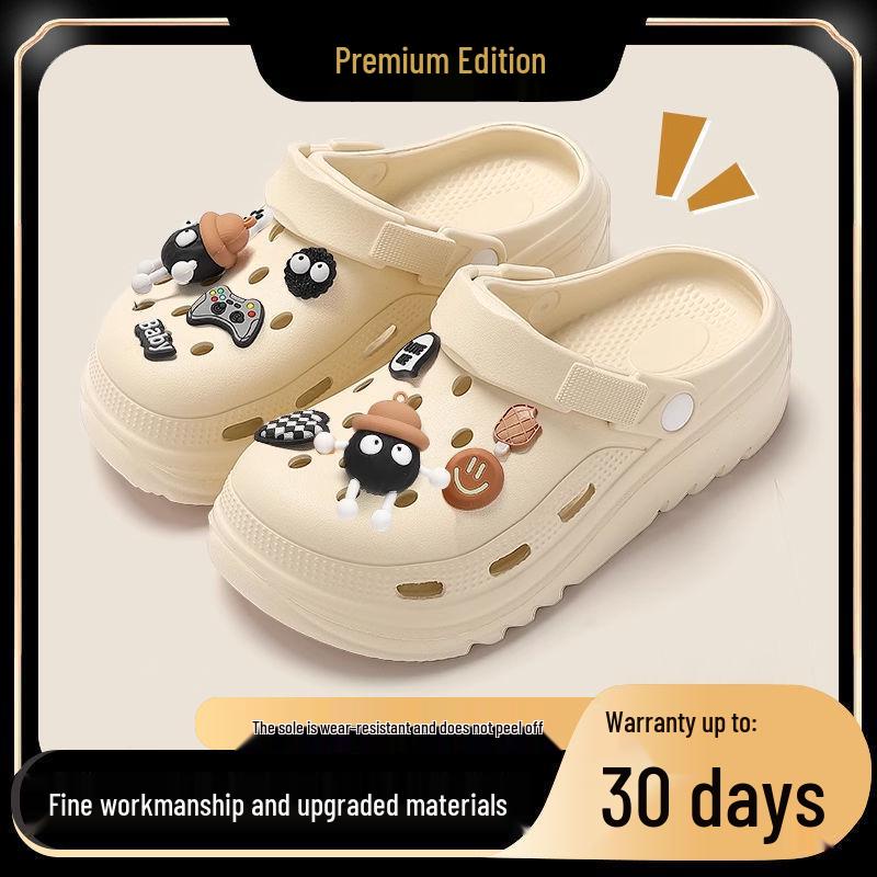 

Женские летние сандалии на толстой подошве и с нескользящей подошвой Сажа для пляжа 2024 Size 40-41