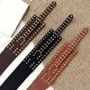 Stylish Rivet Waist Belt Adjustable PU Leather Corset For Women And Men Contemporary Waist Cincher Fashion Accessory