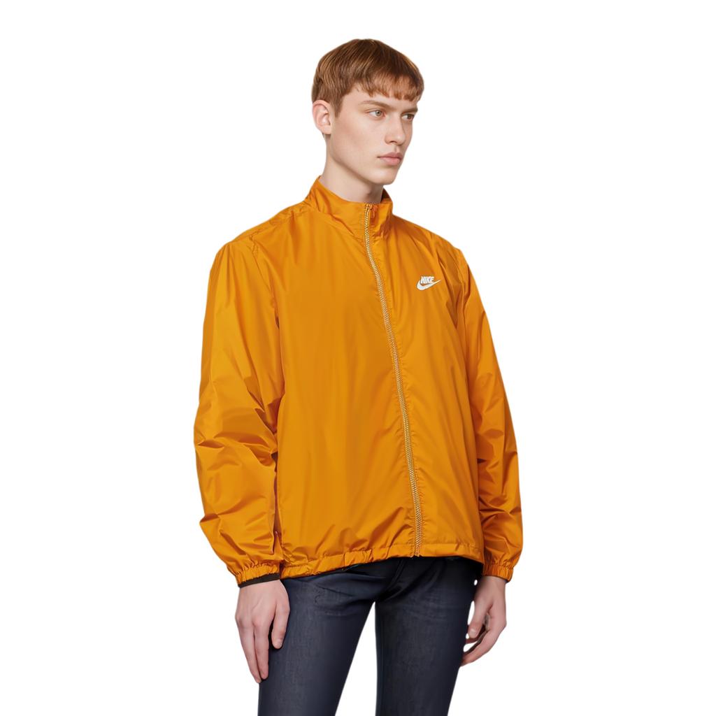 Nike Letter Print Breathable Stand Collar Windbreaker Men Jacket Orange AR2239-833