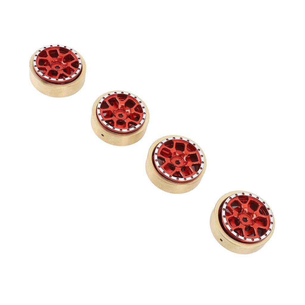 4pcs Aluminum Alloy Wheel Hub Copper Counterweight RC Wheel Hub Internal Weight Assembly for HOBBYPL
