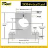Aluminum Vertical Shaft Support Block Bracket SK Series (Sizes: 8-50)