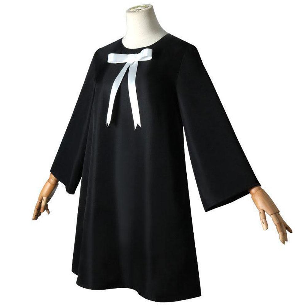 Anya Forger Cosplay Dress Anime Spy X Family Forger Anya Cosplay Wig Black Dress Socks Doll Halloween Costumes for Girls Women