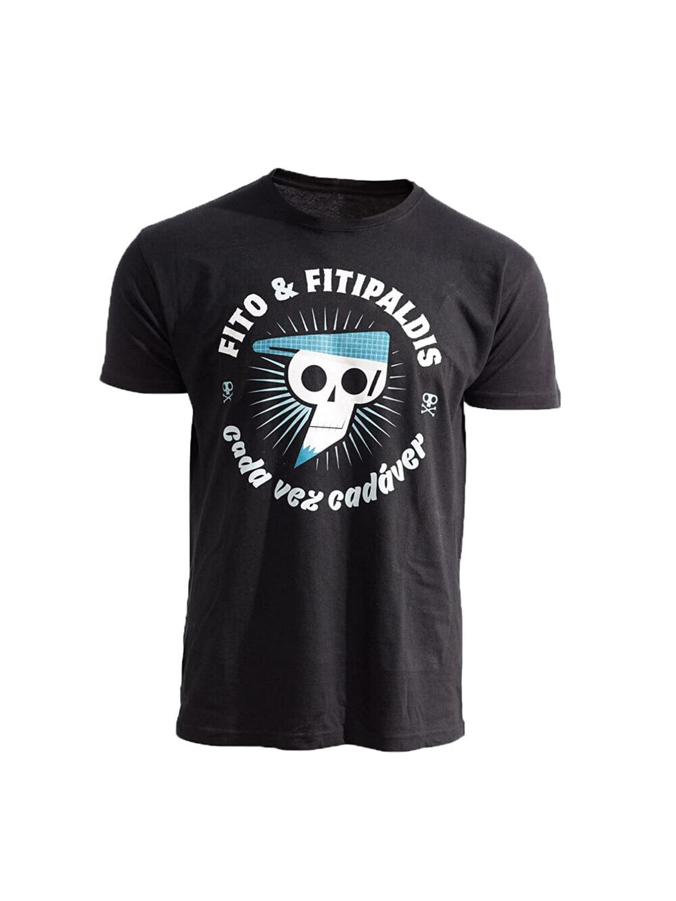 Black Crew Neck T-Shirt Featuring The New Fito & Fitipaldis Album Cover Design M