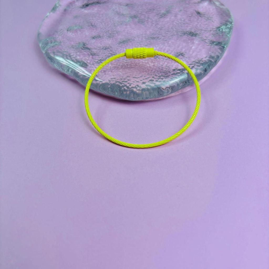 Punktfärgad Emaljerad Ståltrådsring, Målad/Rostfri Stålring, Repspänne, Godisfärgad Ståltrådsrep