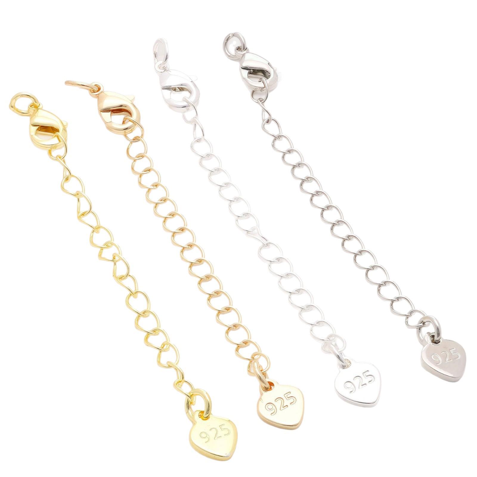 925 Sterling Silver Jump Rings & Lobster Clasp Connectors for DIY Jewelry 3 cm
