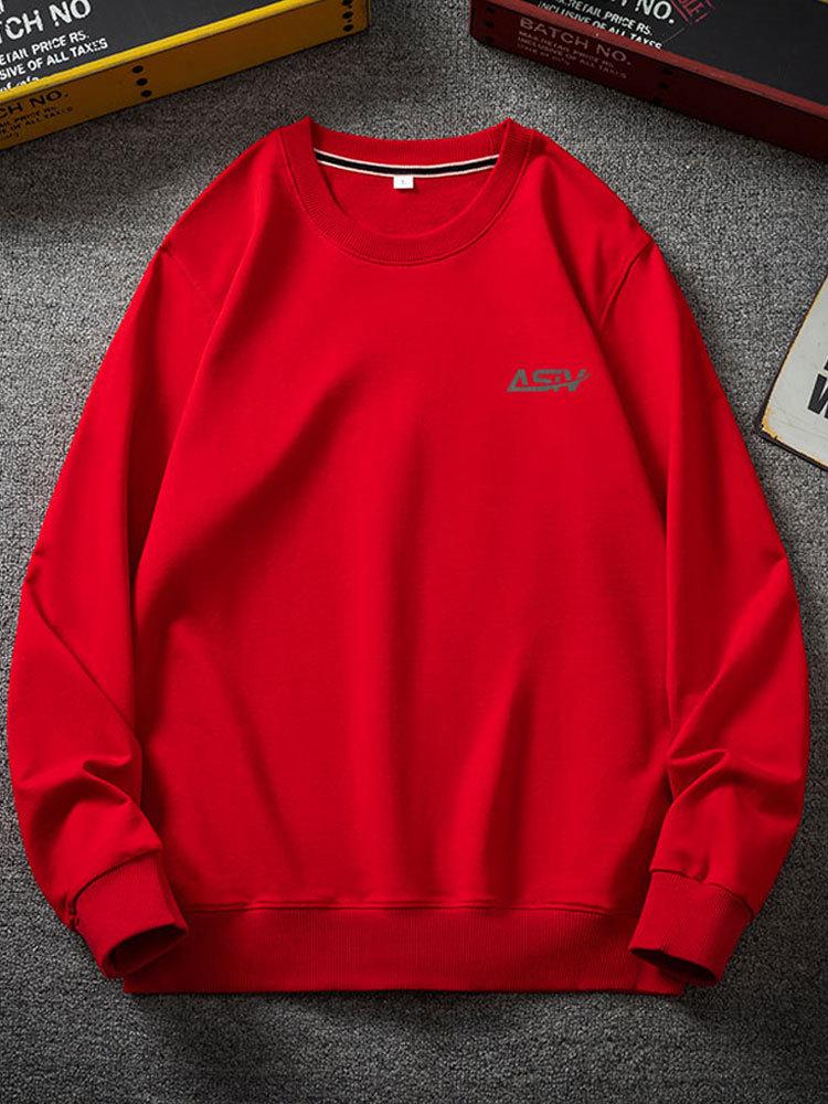 Men's Plus Size Thick Velvet Round Neck Hoodie - Autumn/Winter Trendy Loose Fit Long Sleeve Casual Top