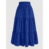 Bohemian A- Line Skirt Long Dress Bohemian A Word Flowy Layered Half-Length Skirts