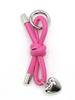 INS-Stil Gewebtes Lederseil Schlüsselanhänger & Schleifen-Taschenanhänger Lanyard