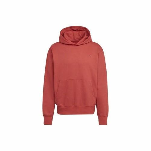 adidas Originals embroidered small logo solid color sports hoodie, unisex, red S красный