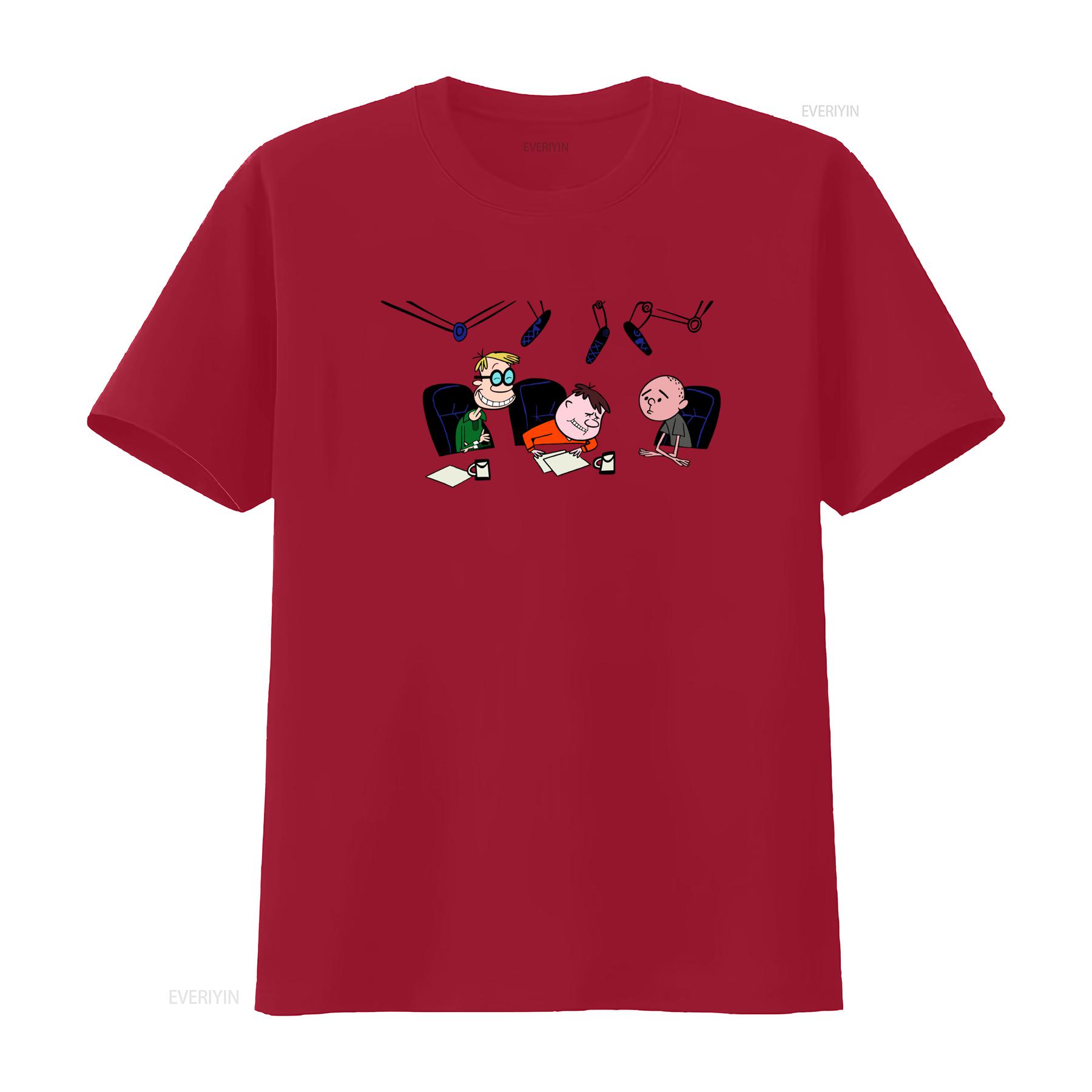 The Ricky Gervais Show Funny Cartoon Trio T Shirt for American Audiences vintage Washed streetwear Unisex fashion Casual S