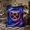 West Ham United Football Print Flannel Blanket Soft Warm Sofa Bed Throw Blanket For Home Office Bedroom