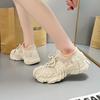 Fashion Women's Fashion Mesh Breathable Sports Style Woven Shoes Women's Comfort Versatile Outdoor  Non Slip Flat Shoes Zapatillas Mujer