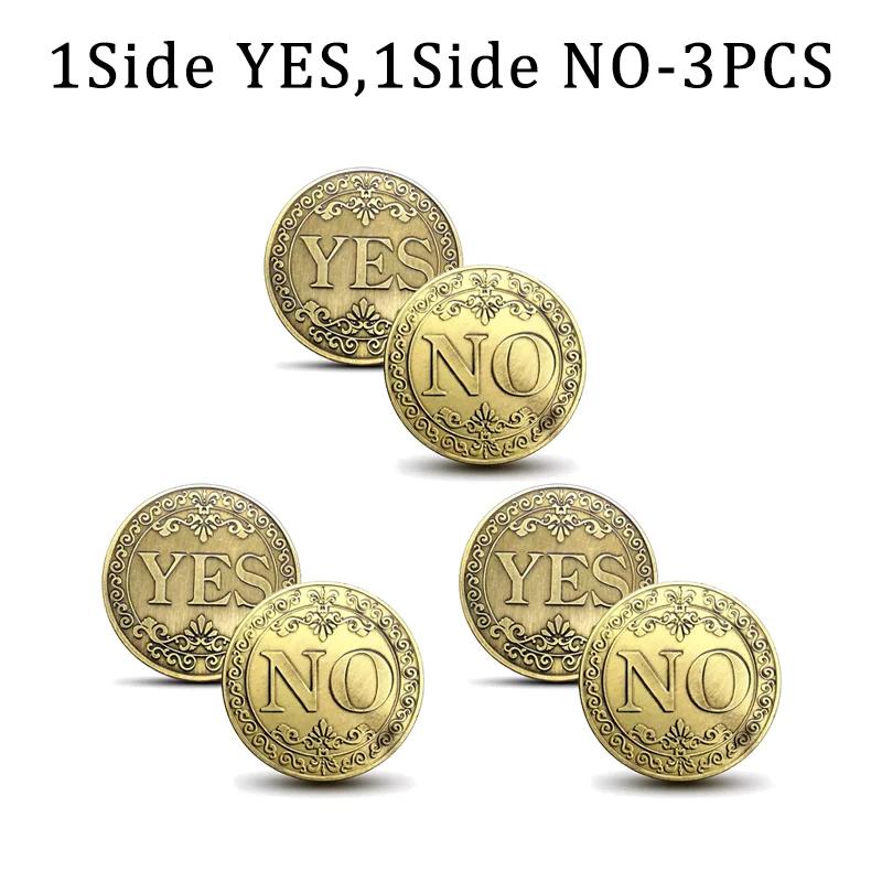 YES NO Decision Coins Magic Coin Collections Good Luck Vintage Antique Bronze Wish Lucky Coin US Coins Commemorative Gold Coins
