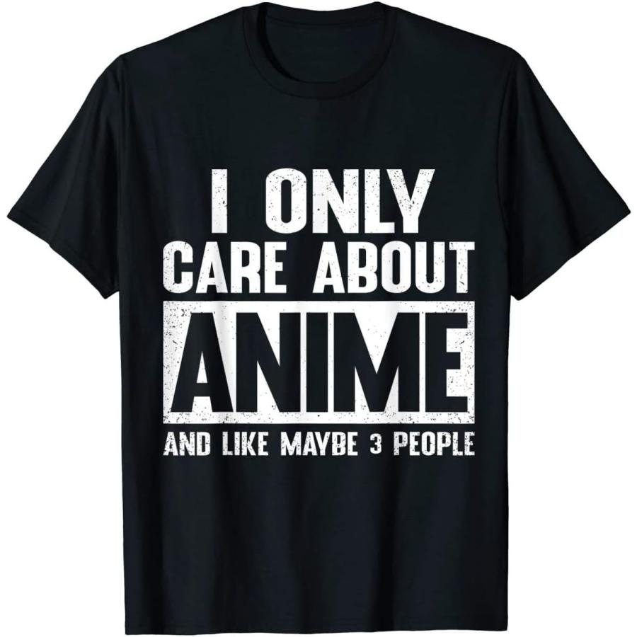 

BINA STORE I Only Care About Anime Anime Lovers Gifts for Girls T-Shirt Black XXXXXL різнокольоровий