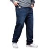 Fashionable Men's New Arrival Plus Size Jeans Relaxed Straight-Leg High-Waisted Trousers with High Elasticity