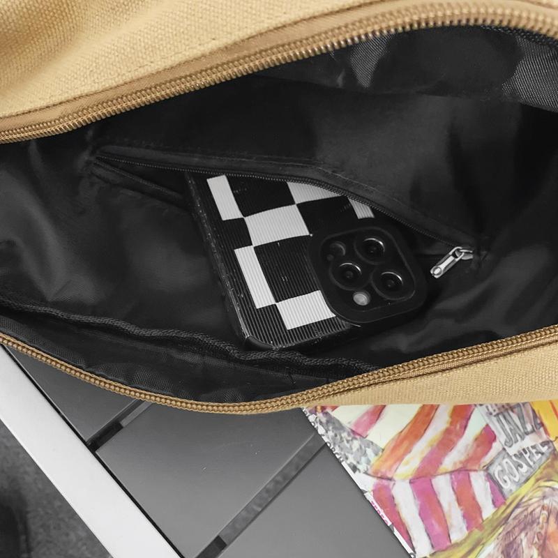 Genți de umăr casual din pânză pentru femei, genți de mesager școlare pentru femei, cu buzunare multiple, cu clapă și cataramă, unisex, pentru studenți, rucsac crossbody pentru cărți