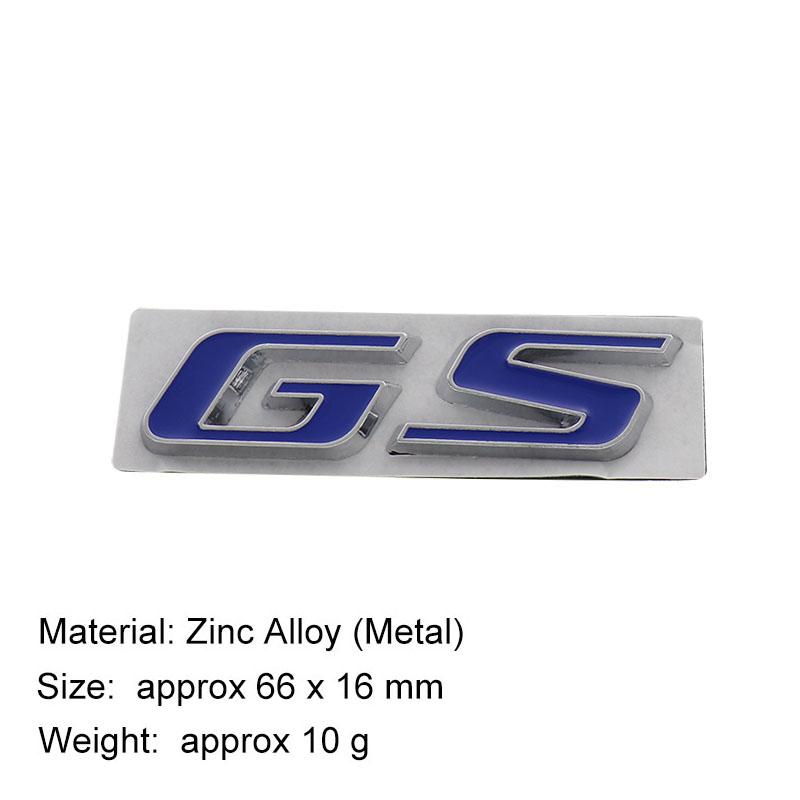 3D GS Logo Sticker Tail Bumper Badge Auto Rear Trunk Emblem Accessories