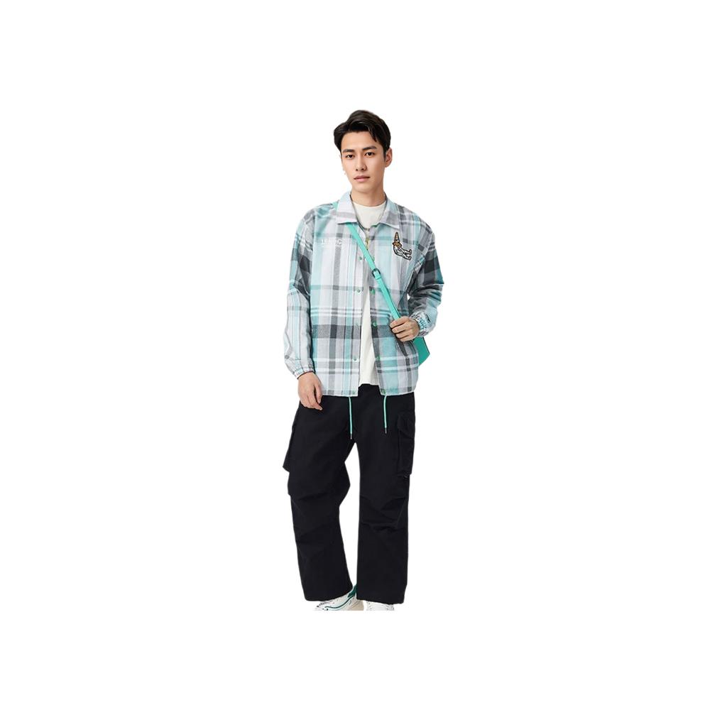 Li-Ning Retro Plaid Casual Jacket Men Jacket Spruce-Green AFDS101-4