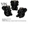Symbolic Healing Gifts 3Pcs Elephants Figurine, 3D Printed No See Hear Speak Elephant Elegant Entrance Table Decor Statues, Minimalist Desktop