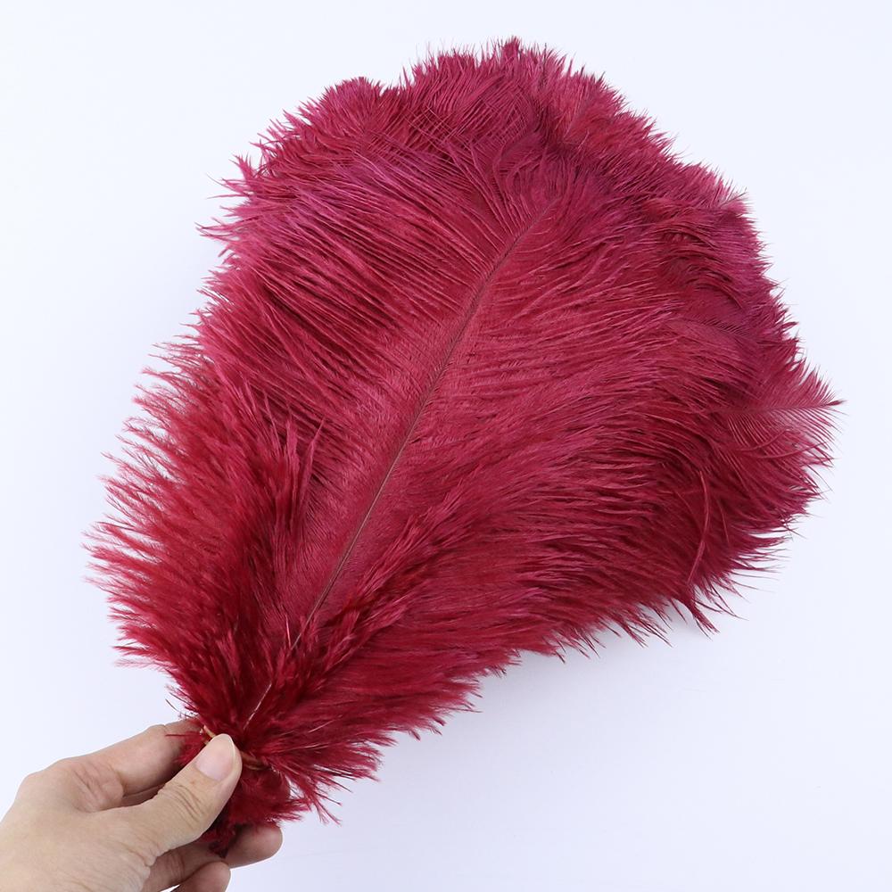 10Pcs Green Ostrich Feathers for Crafts 15-35cm Handicraft Accessories DIY Plume Starry Wedding Mask Handmade Centerpieces Decor