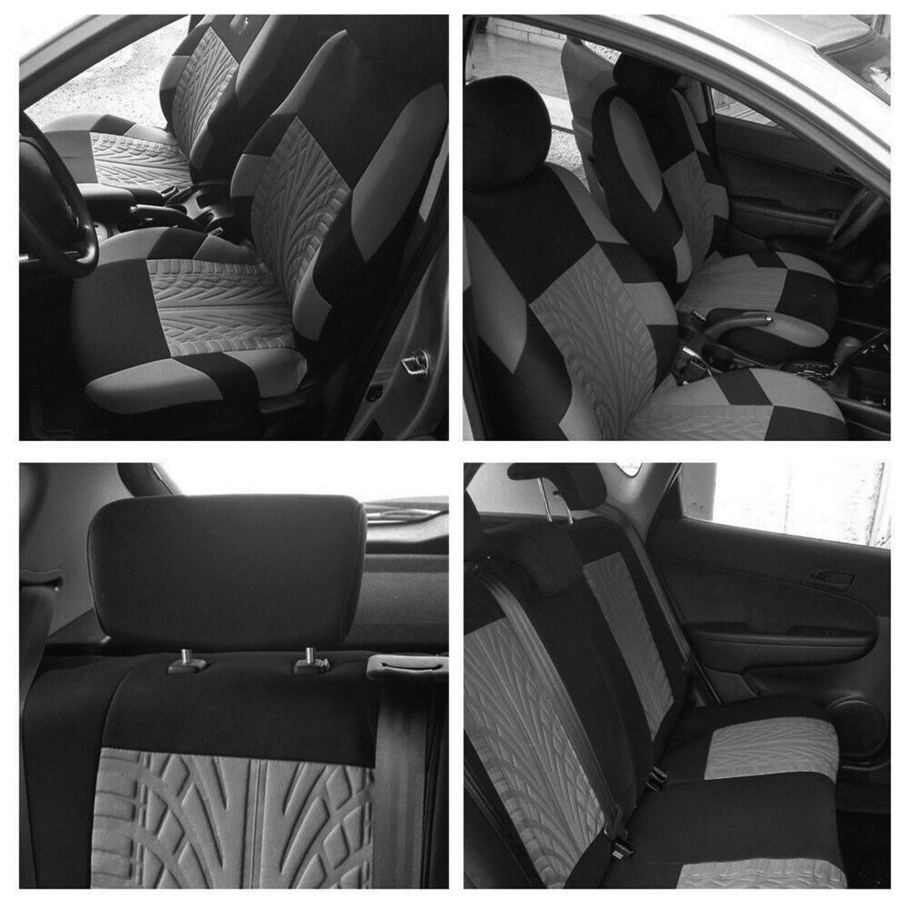 Covers Set Universal Fit Most Cars Covers with Tire Track Detail Styling For Seats