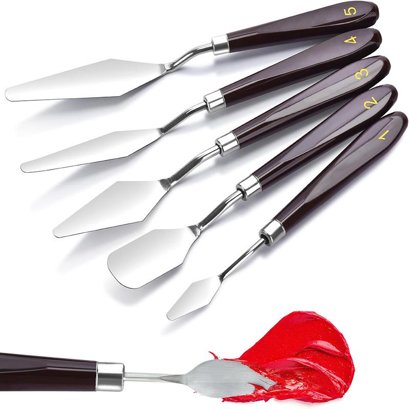 Art Spatula Set: Stainless Steel Palette Knife for Oil, Gouache, and Pastels