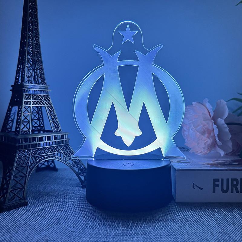 Night Led 3d Light Football Desk Lamp Illuminating Lights 7 Color Remote Gift